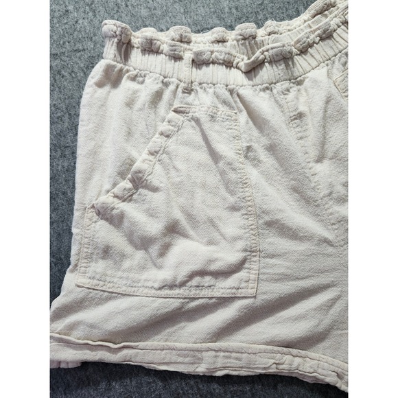 TIME‎ AND TRUE Linen Casual Shorts Women's Size XL Cream - Picture 4 of 9